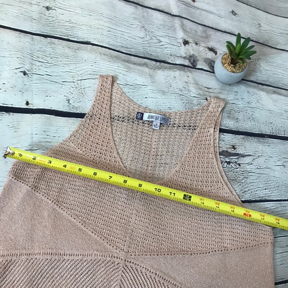 Jennifer Lopez M Rayon Blend Metallic Peach Vest - Picture 7 of 8